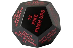 Bojueshaw 12-Sided Fitness Dice,Slow Rebound Stress Relief Toy for Gym and Studio Use,Fun Workout Accessory for Increased Engagement and Motivation(Red)