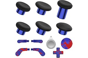 YUNMGALH Elite Series 2 Controller Accessories Kit - Thumbsticks, D-Pads and Trigger Paddles with Storage Case for Elite Series 2 Core (Blue)