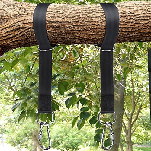 OUTOWIN Hammock Straps Extra Strong &amp; Lightweight,10 ft, 2000 lbs Breaking Strength,100% No Stretch Polyester,Come With 2 Carabiners,Tree Swing Hanging Kit, Quick &amp; Easy Setup Best Suspension System (Pack of 2)