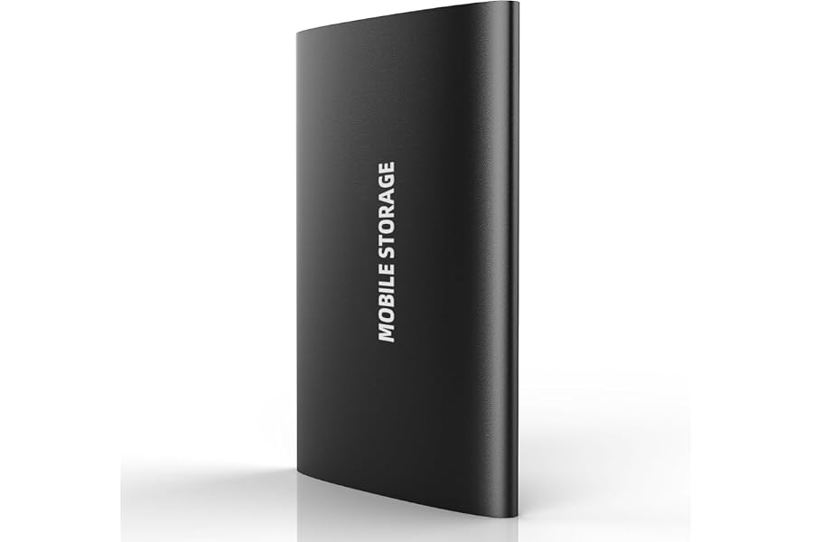 Sperric Disco Duro Externo 2T USB Ultrafino Diseño Metálico Portátil para Mac, PC, Laptop, Ordenador, Smart TV(Negro)