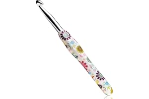 JOZEA Häkelnadeln, weiche Häkelnadeln mit Gedrucktes Muster, 2,25mm-10,0mm, Ergonomischer Griff, für Häkelanfänger, (rot), (8,0mm)