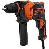 Black+Decker BEH710K-QS Trapano A Percussione A Filo Compact, 710 W, arancione Nero, ‎29.5 x 10 x 29 cm 2 Kg