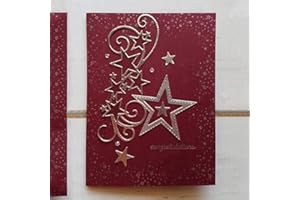 GOWXS Star Cluster Edge Cutting Dies for Card Making，Snowflake Stars Border Flower Strip Cutting Dies Cut Stencils for DIY Scrapbooking Photo Album Decorative Embossing Paper Dies Templated