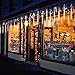 Produktbild BlueFire Aktualisiert Meteorschauer Regen Lichter, 50cm 10 Tubes 540 LEDs Wasserdichte Schneefall Lichterkette für Draussen/Innenraum/Garten/Hochzeit/Party/Weihnachten Dekoration (Warmweiß)