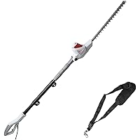 IKRA Elektro Teleskop Heckenschere ITHS600 inkl. Schultergurt, Schnittlänge 51cm, Schnittwinkelverstellung