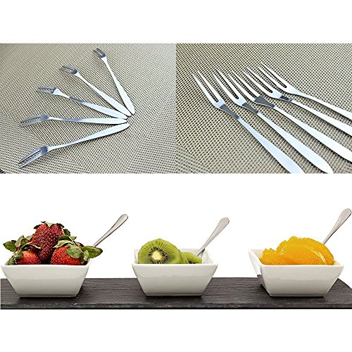 ilauke 7tlg. Edelstahl Wassermelonen Messer Gabel Obstmesser Melonenschneider Melonenmesser Entkerner Ausstecher Melonenausstecher - 7