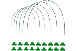 LATERN 6 Piezas 115CM x 85CM Arcos para Invernadero de Túnel, Ajustable Jardín Plantas Cultivo Túnel Marco, 36 Tubos de Aro con 30 Tubos de Conexión, 18 Abrazaderas - para Plástico Película Cubierta