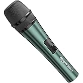 Amazon Basics Professional Microphone with On/Off Switch | Frequency Response: 40-18000 Hz | For Solo Vocals, Karaoke Singing, Speeches & Performances