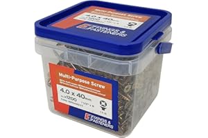 FORGEFIX Multi-Purpose Pozi Compatible Screw CSK ST ZYP 4.0 x 40mm Tub 1200