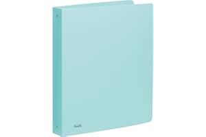 Favorit Raccoglitore Polipropilene P@STEL 22X30 4 Anelli Tondi Diametro 30 mm, Celeste pastello