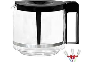 BXMGR Jarra compatible con moccamaster KBG Brewers (89830), compatible con reemplazo de jarra moccamaster, 10 tazas/1.25L/40 onzas, cafetera con anillo de metal, incluye cepillo de limpieza aleatorio.