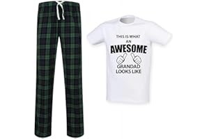 60 Second Makeover Limited This Is What An Awesome Grandad Looks Like Tartan Short Mens Pyjamas Set Family Grandad Birthday Gift Present Fathers Day For Men
