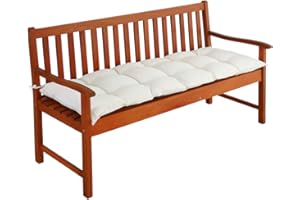 Detex Cuscino Copripanca 145x45x8cm Esterno Interno Imbottitura Panca Seduta Comoda Giardino Crema