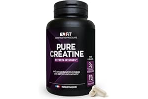 EAFIT PURE CRÉATINE - Créatine Monohydrate - Prise de Masse Musculaire - Performance et Récupération Musculaire - 90 gélules