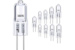 Vinaco G4 12V 5W Halogen Leuchtmittel,10er-Pack Lange Lebensdauer Halogen G4 5W, Glühbirne Dimmbar Warmweiß 2800k, Leuchtmittel 5 Watt für Unterschrank Puck Licht, Kronleuchter…