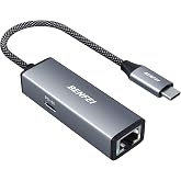 BENFEI USB-C to Gigabit Ethernet Adapter with 100W Power Delivery, Thunderbolt 3/4 to RJ45 Ethernet LAN Network Adapter Compa