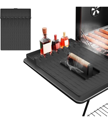 Silikon-Grillmatte Für Blackstone – Hitzebeständig, Rutschfest, Mit Tropf-Pad