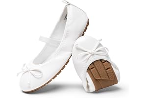 DREAM PAIRS Flickors balettskor för balettskor Mary Janes Ballerina skor | Mary Jane-balett, söt rosett, elastisk rem, lätt att ta på, fotvalvsstöd vadderad innersula, för fest, skola, dans