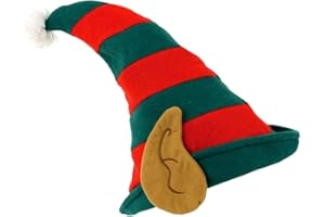 RUNWAY SPLASH New Mens & Ladies Green And Red Jester Elf Boots Shoes Bells Pixie Xmas Fancy Elf Hat Ears Dress Christmas