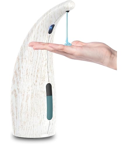 Distributore di sapone automatico dosatore dispenser sapone mano con sensore infrarossi in plastica a batteria 330 ml