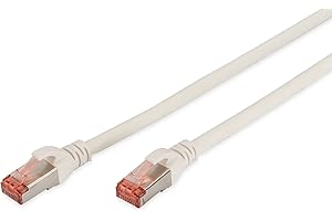 DIGITUS Câble LAN Cat 6-5m - RJ45 Câble réseau - S/FTP blindé - Compatible Cat 6A & Cat 7 - Blanc