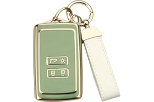 NOVSTUF Car Key Cover for Renault 4 Buttons Car Key Fob Fob for Renault TPU Key Protection Shell Cover Shell Compatible with Renault Clio Megane Koleos Kadjar Talisman Duster Dacia Captur Espace