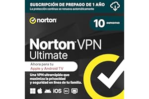 Norton VPN Ultimate 2026 │ 10 Dispositivos │ 1 Año con renovación automática │ Descarga digital