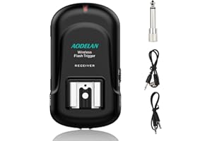 AODELAN Blitzauslöser-Empfänger mit Universal-Blitzschuh für Canon, Nikon, Olympus, Panasonic, Pentax, Fuji, Samsung, Sony (nur Empfänger)