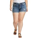 plus size silver shorts