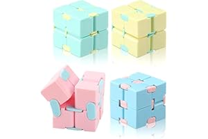 KPSRFG 4 Pcs Fidget Cubes For Kids, Infinity Cube Fidget Toy, Fidget Cube, Infinity Cube, For Adults & Kids Killing Time Fidget Toys Infinite Cube suitable for Office Staff
