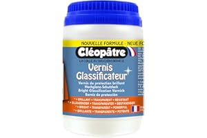 CLÉOPÂTRE CLEOPATRE – Vernis Glassificateur de Protection 250g - Transparent Brillant et Incolore - Sans Solvant - Tous Supports - Fabrication Française