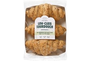 Robert Andrew Low Carb Sourdough Croissants – 8.1g Carbs, 15.1g Protein, Low Sugar Keto Diet, High Protein Low Calorie Ketogenic Snack, Diabetic Food – 3 x 90g