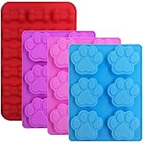 FineGood - 4 stampi in Silicone per Caramelle, cioccolatini, Cuccioli, Zampe di Cane e Osso, a Forma di cubetti di Ghiaccio, 