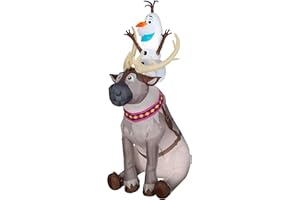 Gemmy 882549 Christmas Outdoor Inflatable Frozen Olaf & Sven, With Lights