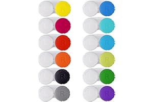 Lasiyanor 12PCS Colorful Contact Lens Case, Immersion Kit, Leak-Proof Packaging, Suitable for Outdoor Mini Case Screw Top