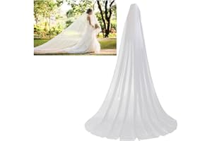 FRCOLOR Velos nupciales de la boda, Velos de novia largos de Velo nupcial de tul con peine ()