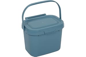 Addis - Cubo de Basura para residuos de Alimentos en la Cocina, para compostar, Uso Cotidiano, 4,5 litros, Color Azul Cielo