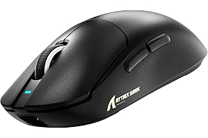 ATTACK SHARK X8SE Mouse for Large Hand, 55g SUPERLIGHT, PixArt PAW3311 Gaming Sensor, BT/2.4G Wireless/Wired, Adjustable DPI up to 25000, 500mAh Battery (Black)