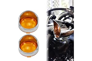 HDBUBALUS ABS Visor Style Turn Signal Lens Indicator Light Bezels Cover Fit for Harley Custom Cruiser