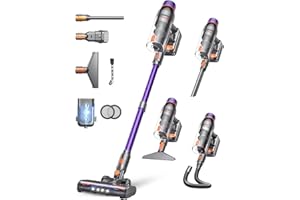Trunera Cordless Vacuum Cleaner, Powerful Stick Vacuum with Strong Suction, Lightweight & Rechargeable, Upright Vacuum for Carpet, Hard Floor & Pet Hair, Ideal for Home and Car Cleaning