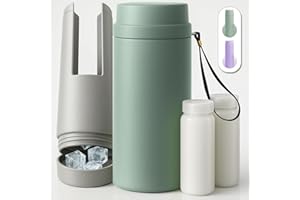 TILCARE Tragbare Muttermilch Kühler: 30 Stunden Kühlzeit, 2 x 150 ml/5 oz BPA-freie Muttermilch Kühler unterwegs mit robustem Thermobehälter - Still-Milchkühler für Babys