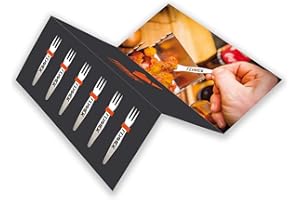 FENNEK Set of Barbecue Forks | Pickers, Skewers | For Chips, Sausages, Picnics, Parties | Set of 6