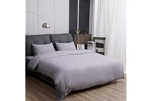 Sweetnight Set Copripiumino Matrimoniale, Copripiumino Matrimoniale 250x220 CM con Federe Cuscino Letto, Copripiumini in 100% Microfibra, Morbido e Traspirante, Grigio Fumo