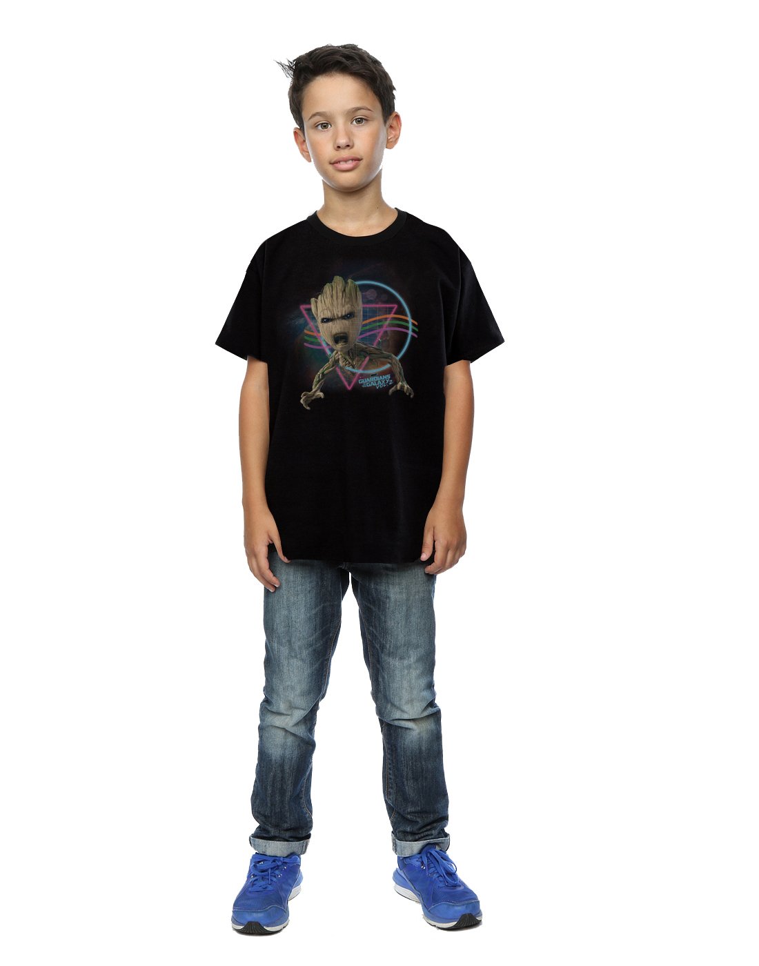 Marvel-Jungen-Guardians-of-the-Galaxy-Neon-Groot-T-Shirt