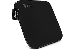 SNUGL Sofa Cushions 45cm x 45cm – Cushions with Covers Included – Memory Foam Sofa Pillows – Velvet Cushion – Hypoallergenic Washable Cover (Black – 1 Cushion)