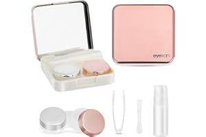 Rosenice Light Pink Mini Contact Lens Case, rose, Modern