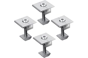 SZ-KARIDGE Mittelklemme, 4 Stücke 30MM Aluminiumlegierung Solarmodul-Montagehalterungen, Mittelklemmen PV Photovoltaik Solar Trapez Montagehalterungen, Halter Solarpanel, Solar Panel Z Halterungen Für Gerahmte