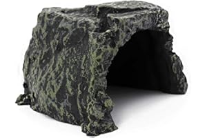 M.Z.A Aquarium Deko Höhle Verstecke für Reptilien Fische Frosch Schildkröte Axolotl, Aquarium Dekoration Felsen Reptilien Sonnenversteck Habitat Dekoration Ornament