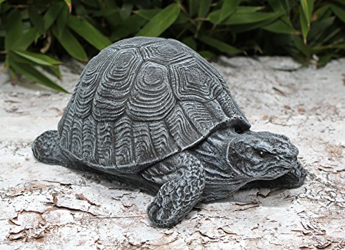 Steinfigur Schildkröte – Schiefergrau, Deko, Figur, Garten, Stein, frostsicher - 2