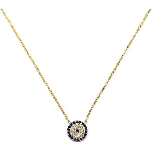 Ohrstecker „Böser Blick“ Aus 925er Sterlingsilber Mit Zirkonia – Rund, Blau, 10 Mm, Für Damen